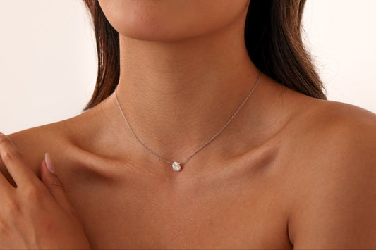 Sterling Silver Pearl Necklace - Lyra