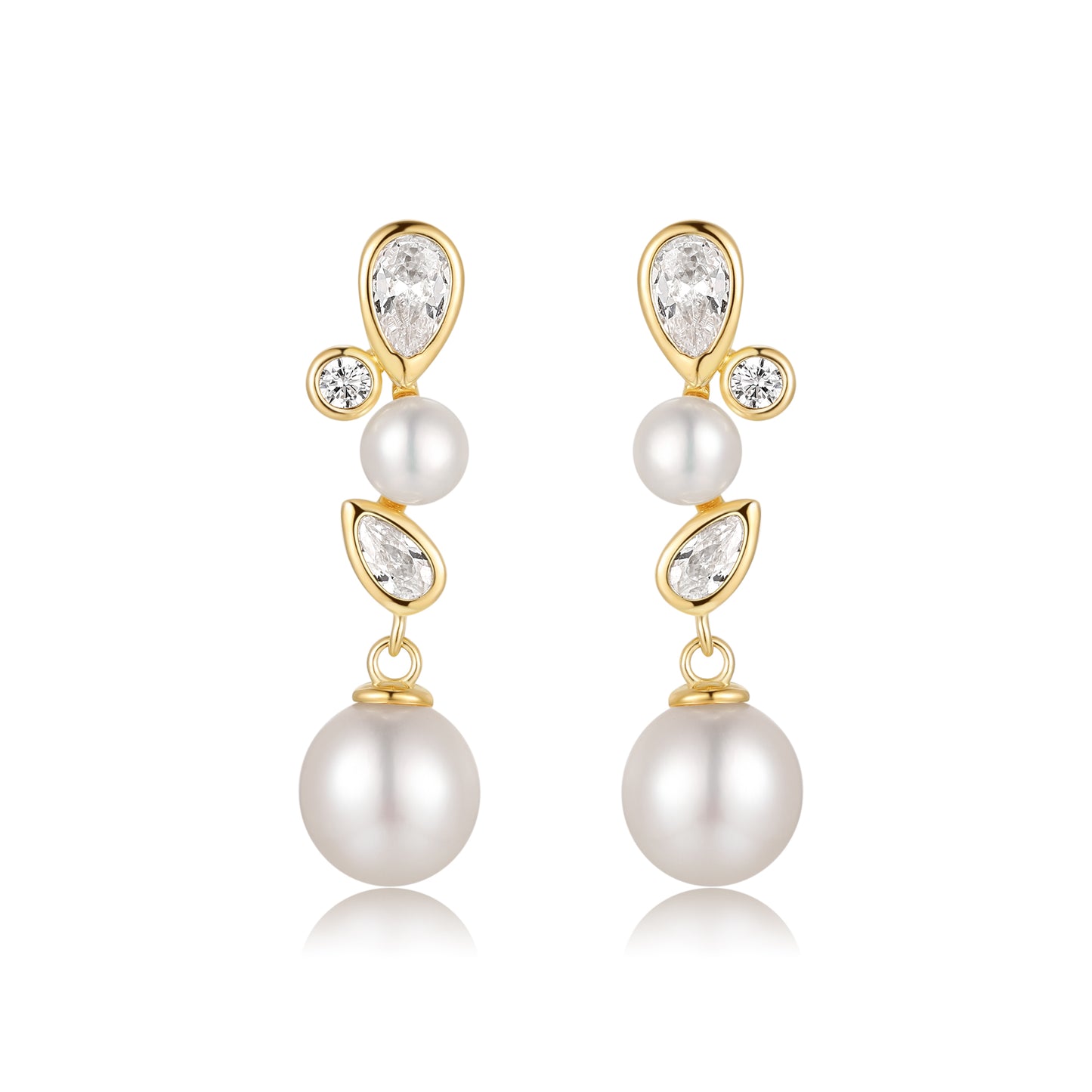 18K Gold Vermeil Pearl Earrings