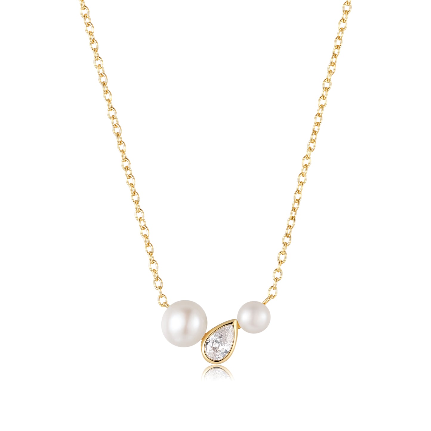 18K Gold Vermeil Pearl Necklace