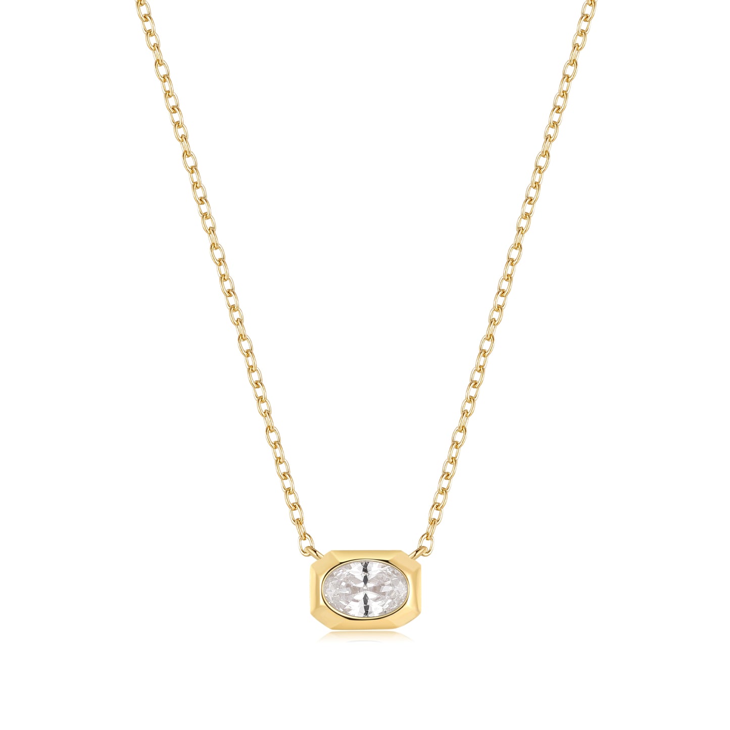 18K Gold Vermeil CZ Necklace