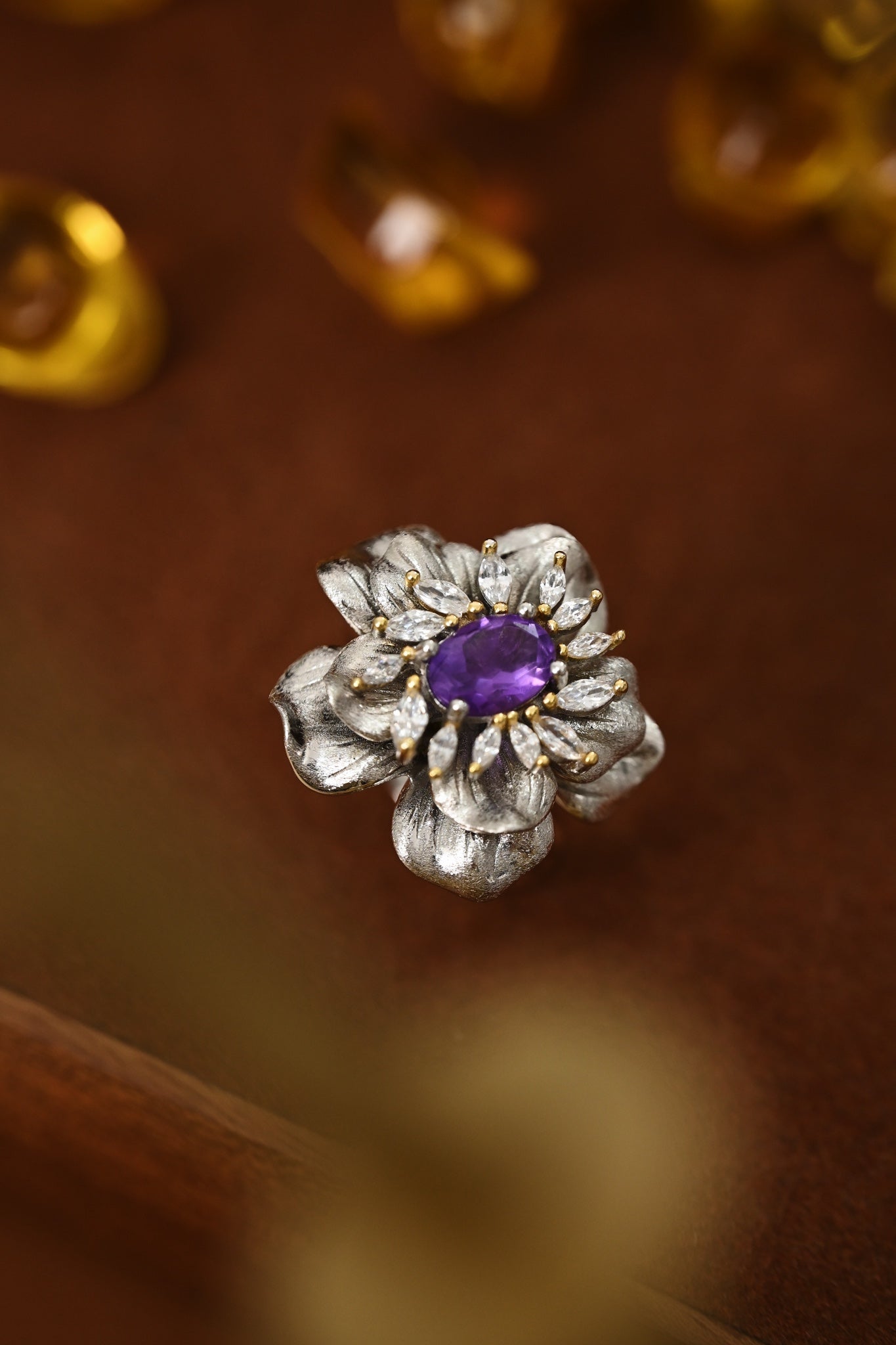 The Amethyst Blossom Ring