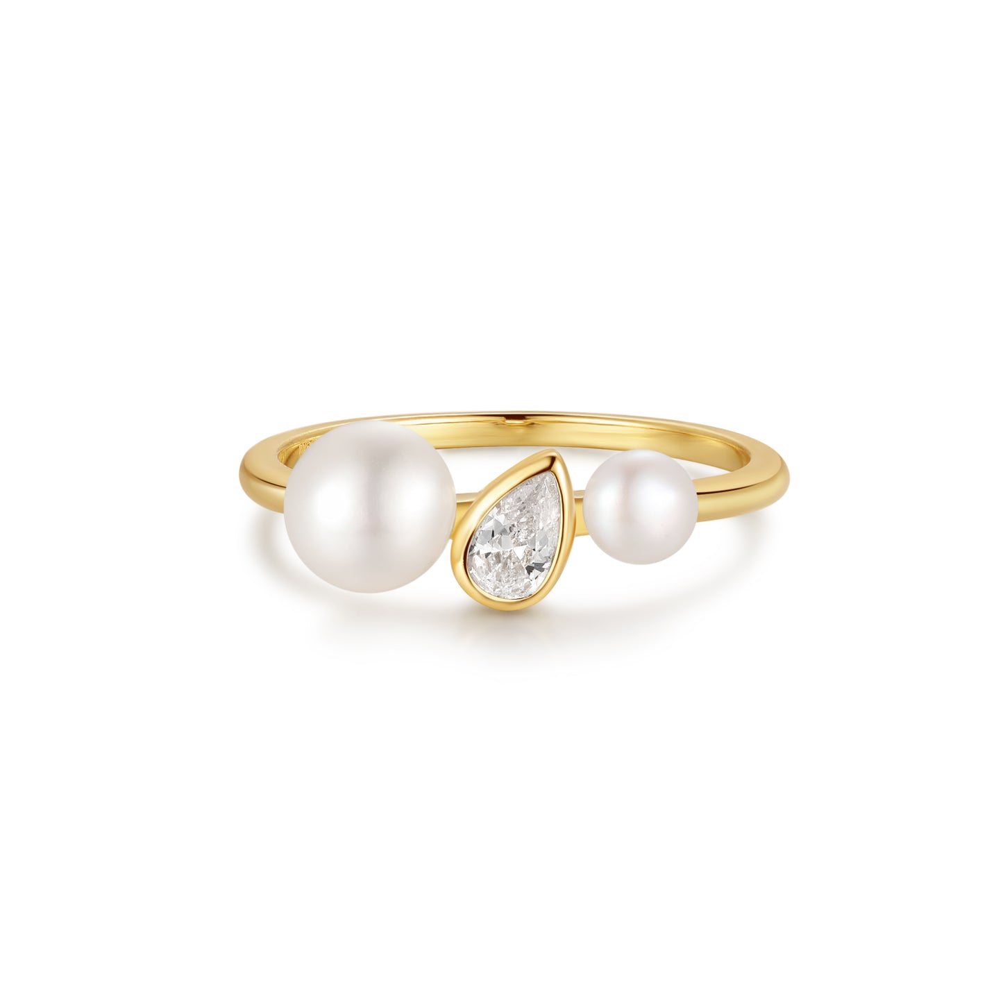 18K Gold Vermeil Pearl Ring