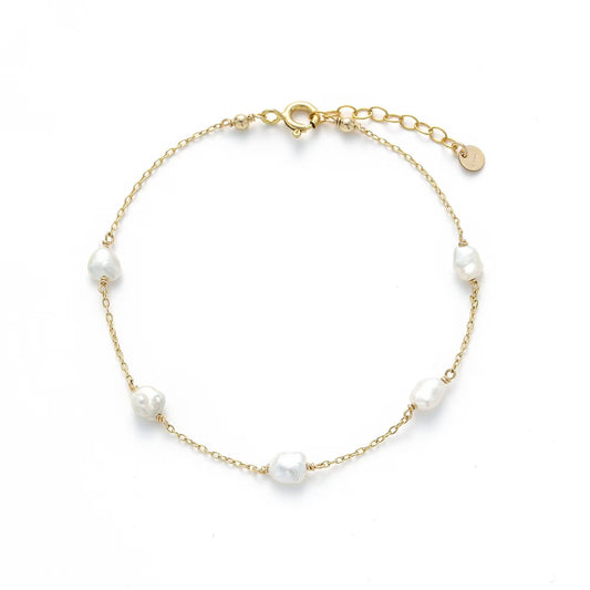 14K Gold Filled Pearl Bracelet - Nebula