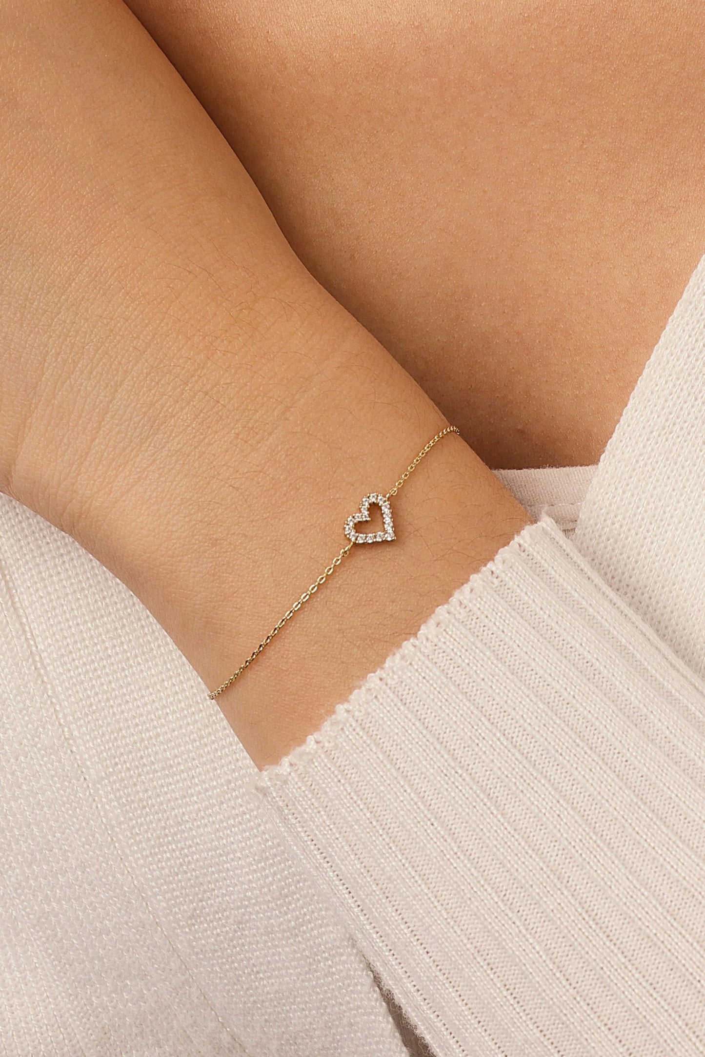 14k Gold Vermeil Eternal Heart Bracelet