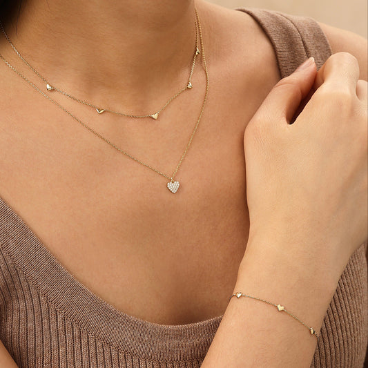 14k Gold Vermeil Eternal Heart Bracelet