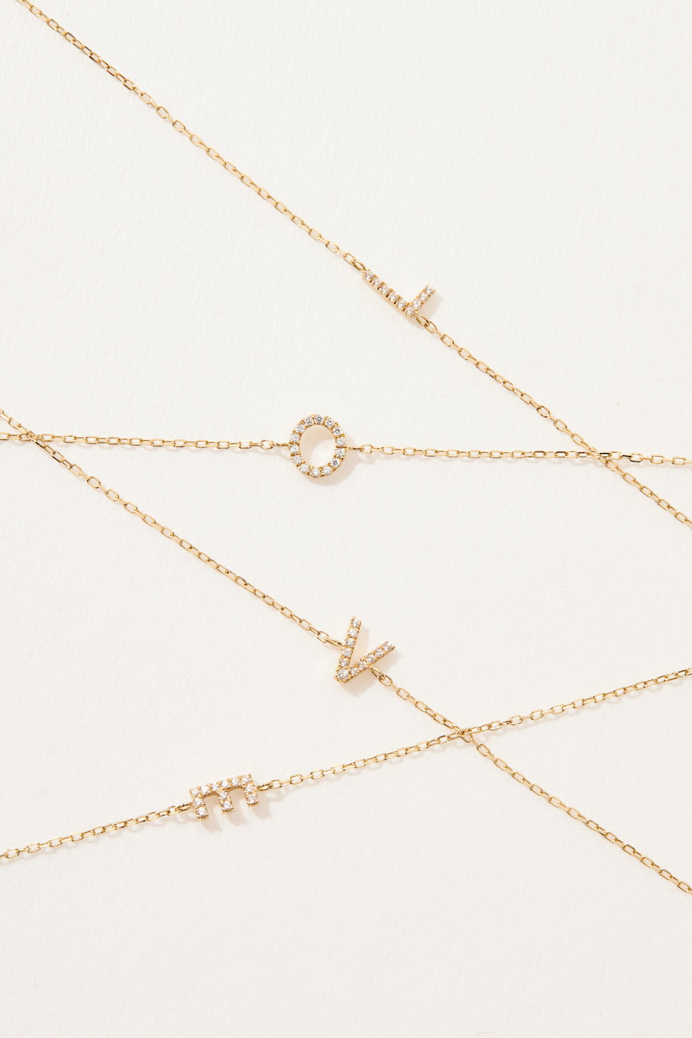9K Solid Gold Initial Charm Bracelet