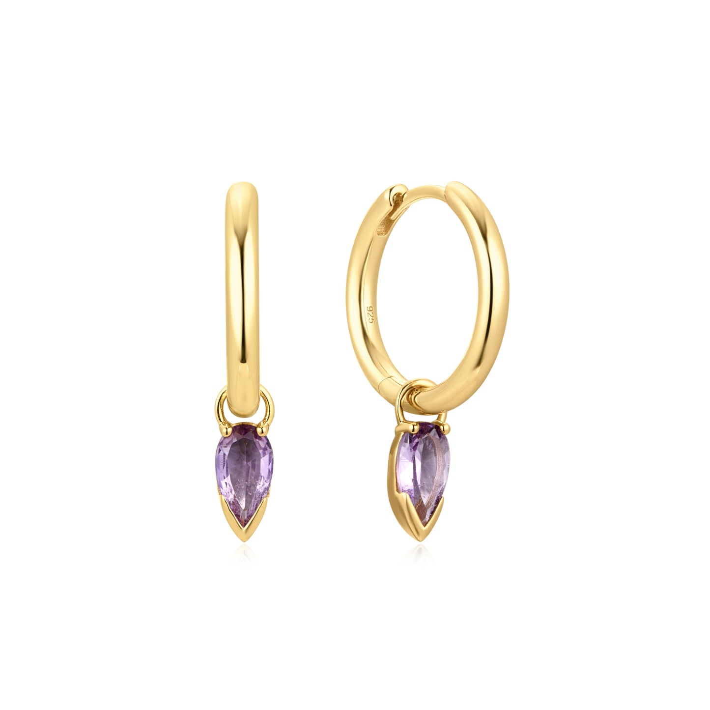 18K Gold Vermeil Dewdrop Topaz Earring