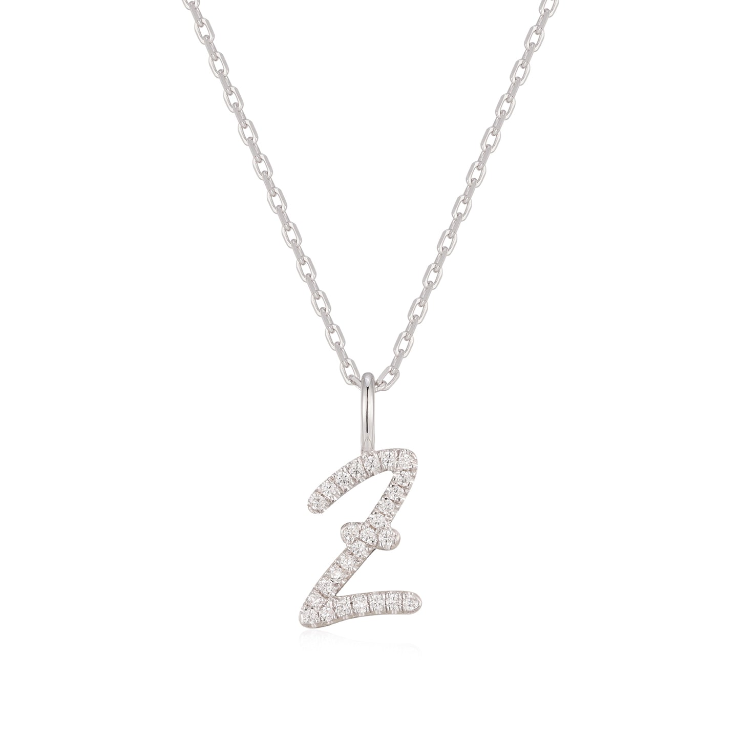 Sterling Silver Initial Charm Necklace