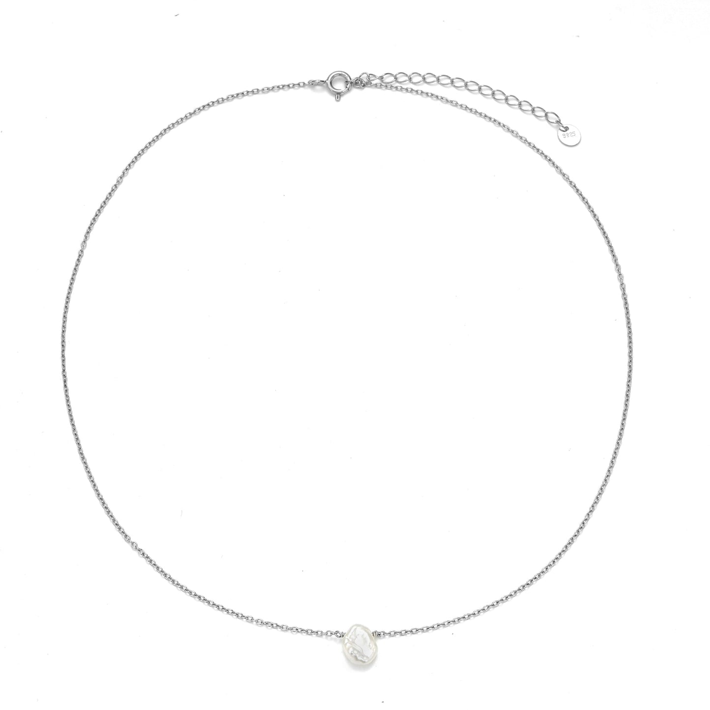 Sterling Silver Pearl Necklace - Lyra