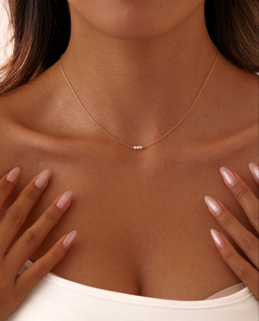 14K Gold Filled Pearl Necklace - Mira