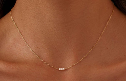 14K Gold Filled Pearl Necklace - Mira
