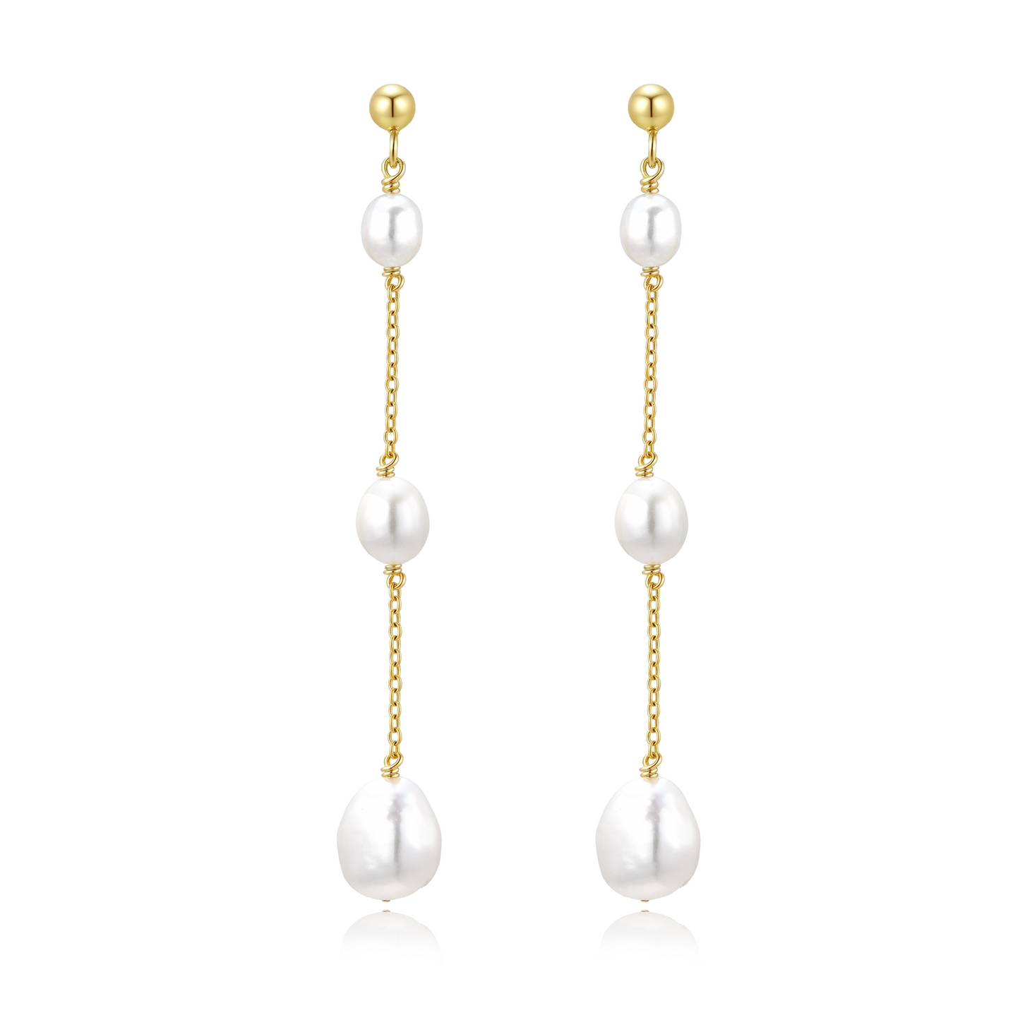 14K Gold Filled Pearl Earring - Keshi