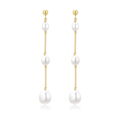 14K Gold Filled Pearl Earring - Keshi