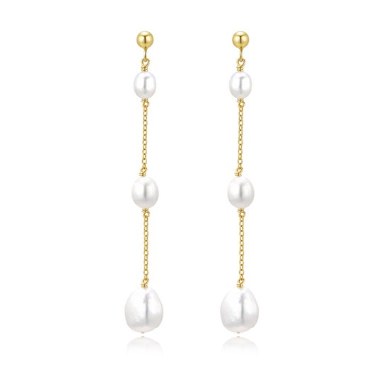 14K Gold Filled Pearl Earring - Keshi
