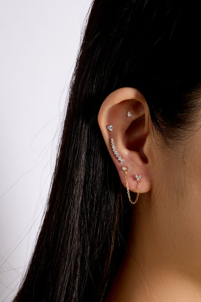 Sterling Silver 14K Gold Plating Ear Party Earring studs