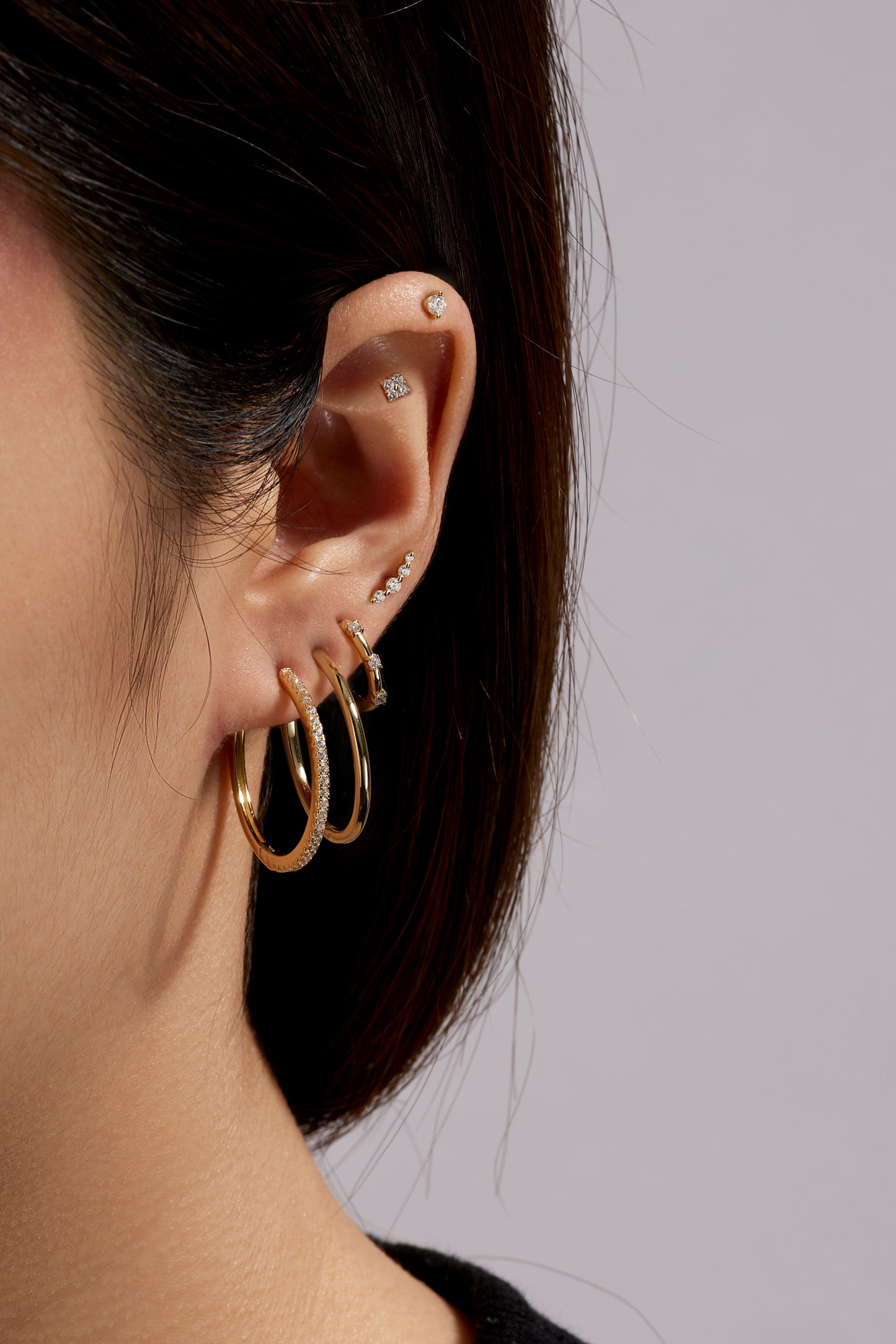 Ear Party | 14k Gold Vermeil Hoop  Earrings