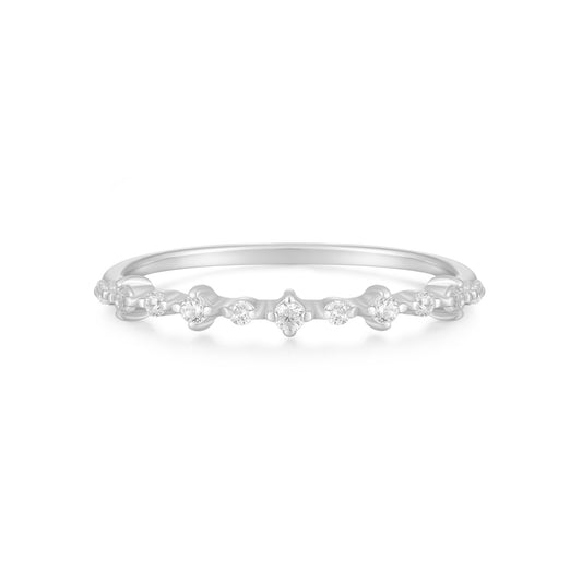 Sterling Silver Dainty galaxy Ring