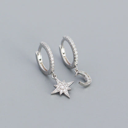 Sterling Silver Huggie Earring with CZ