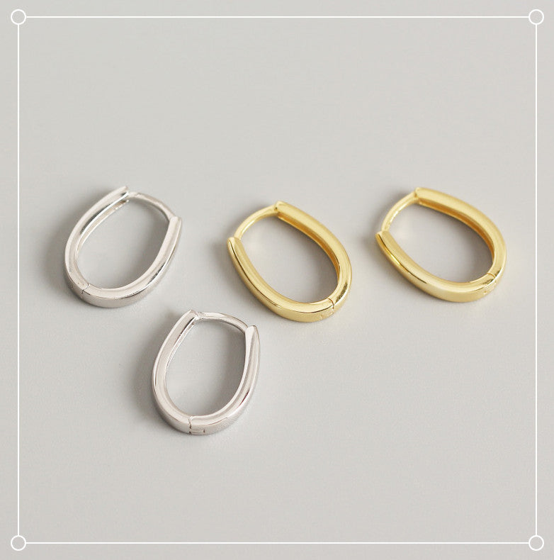 Sterling Silver with gold plated Huggie Earring