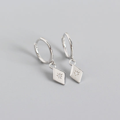 Sterling Silver Huggie Earring with CZ