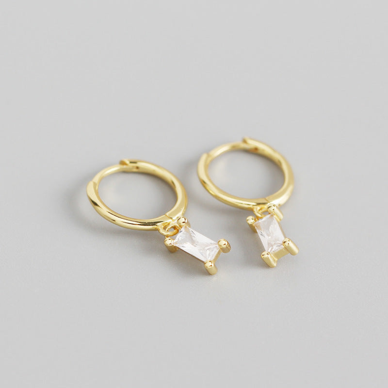 Sterling Silver with gold plated Hoop Earring