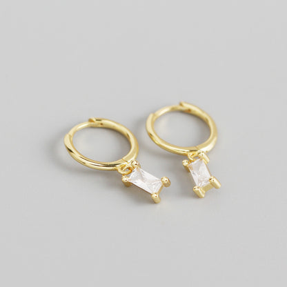 Sterling Silver with gold plated Hoop Earring