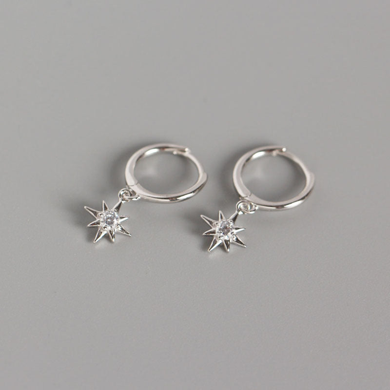 Sterling Silver Hoop Earrings - Pole Star Silver