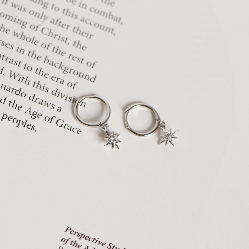 Sterling Silver Hoop Earrings - Pole Star Silver