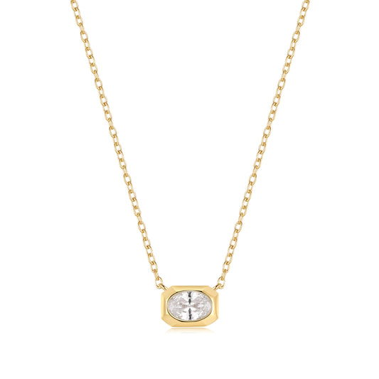 18K Gold Vermeil CZ Necklace