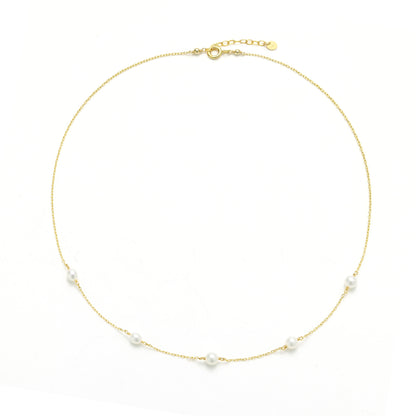 14K Gold Filled Pearl Necklace - Astrid