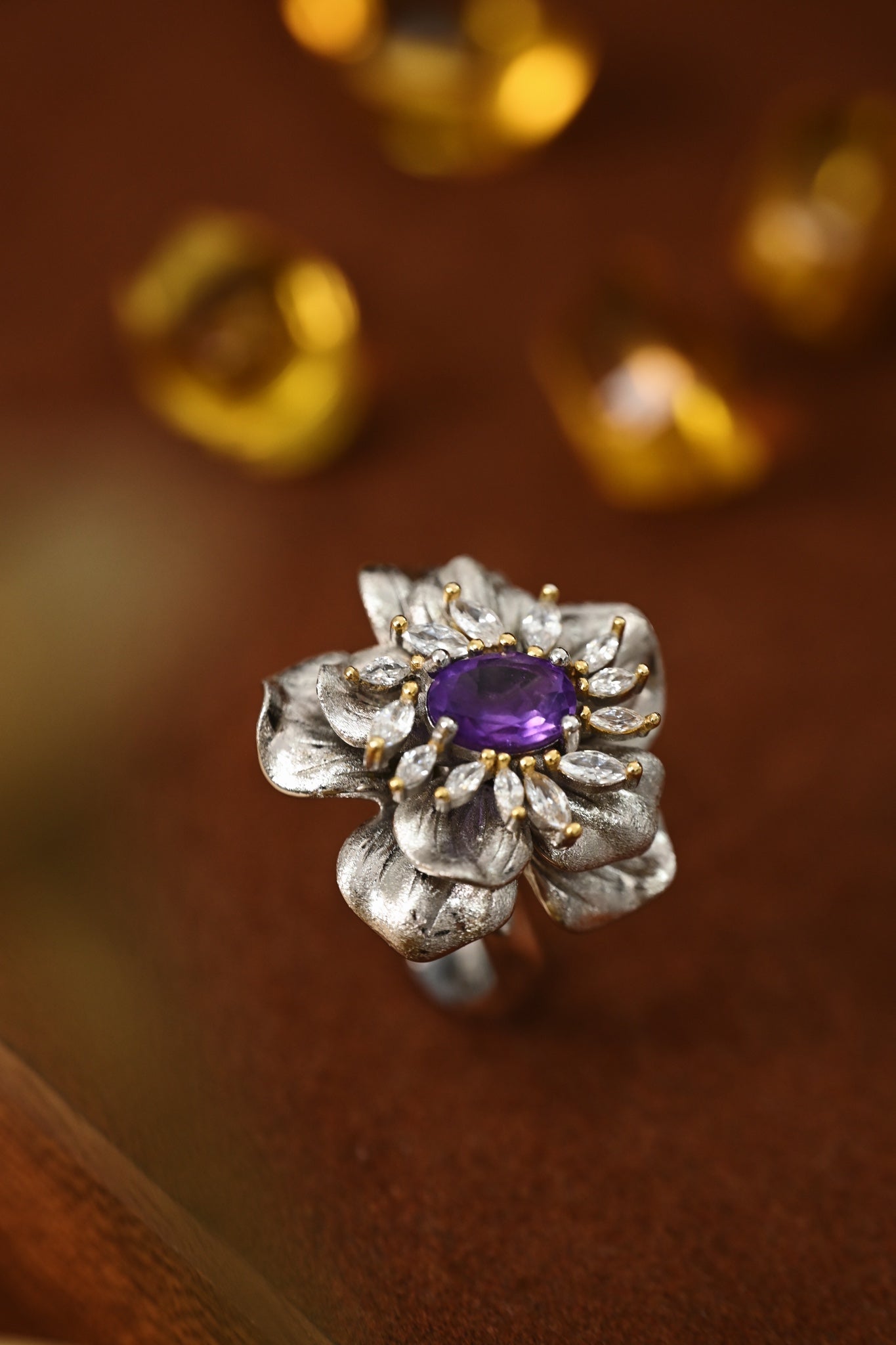 The Amethyst Blossom Ring
