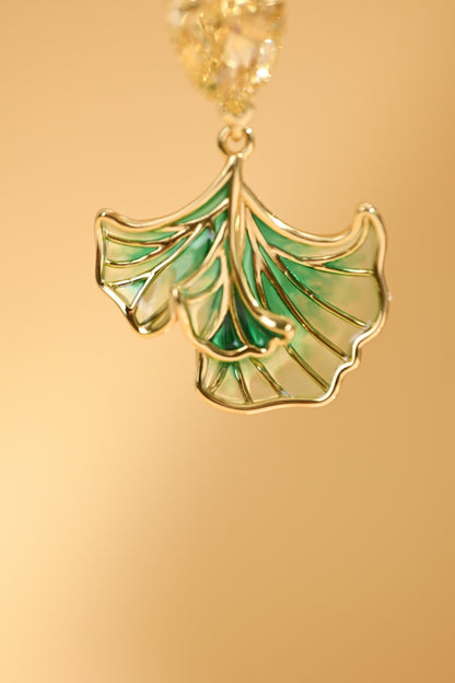 18K Gold Plated Serene Ginkgo Earrings