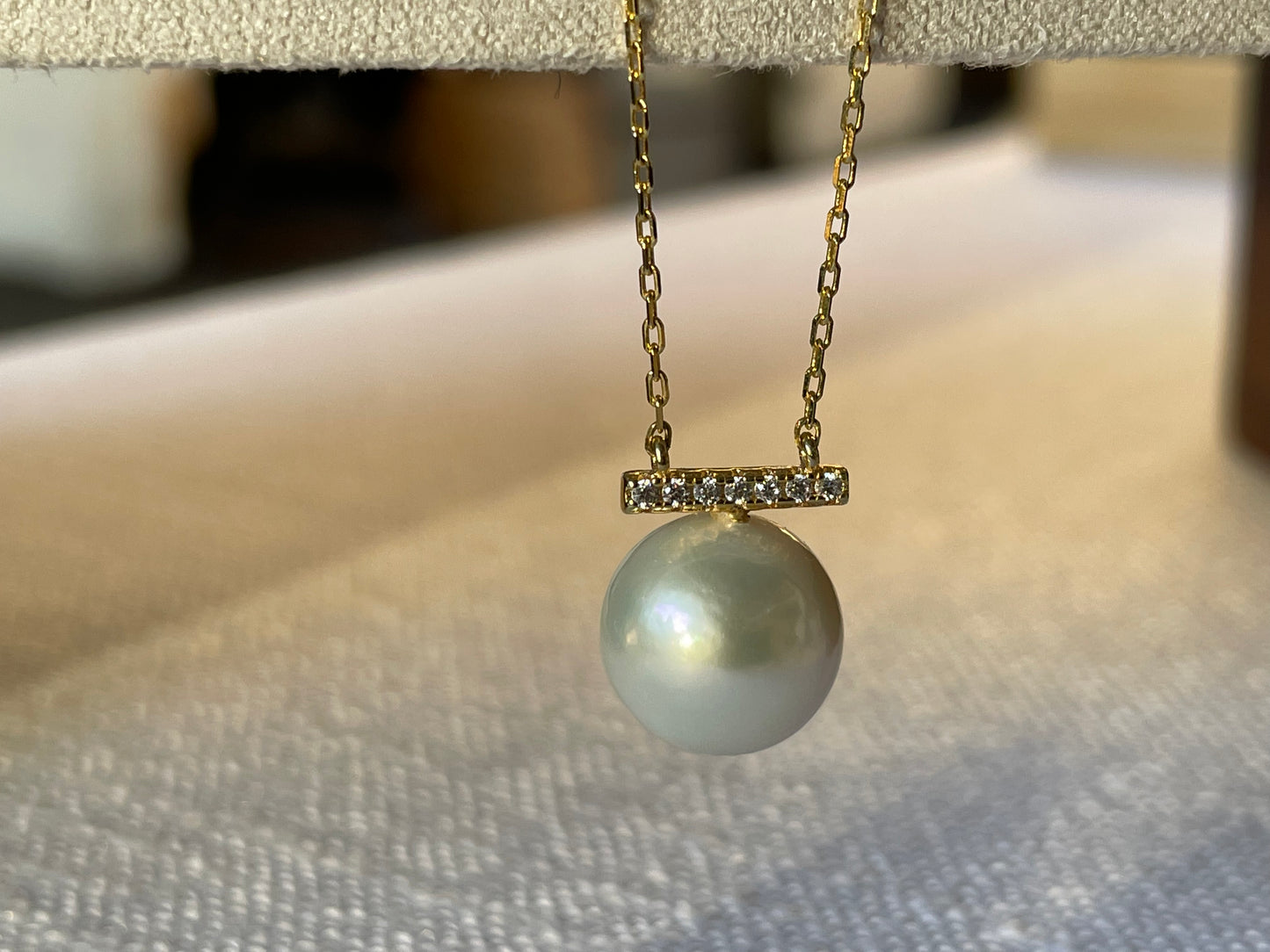 Pearl Pendant with CZs