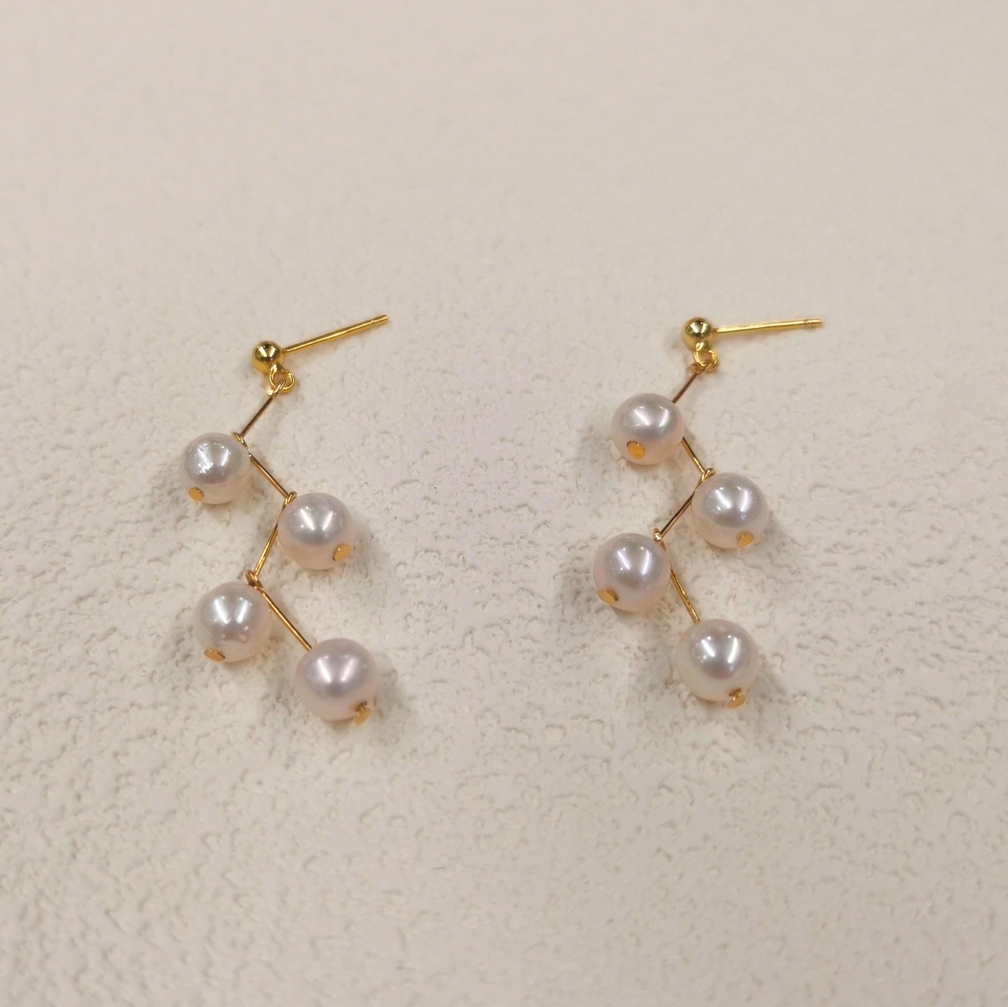 Earring | Gold Plated Sterling Silver Freshwater Pearl