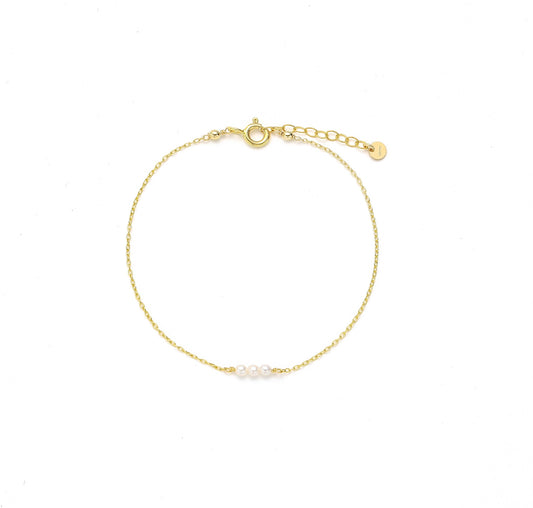 14K Gold Filled Pearl Bracelet - Mira