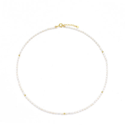 14K Gold Filled Pearl Necklace - Milky Way