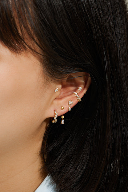 14k Gold Vermeil Ear Party Huggie Earrings