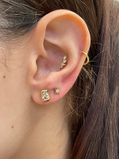 18K Gold Vermeil Crystal Serenity Earrings