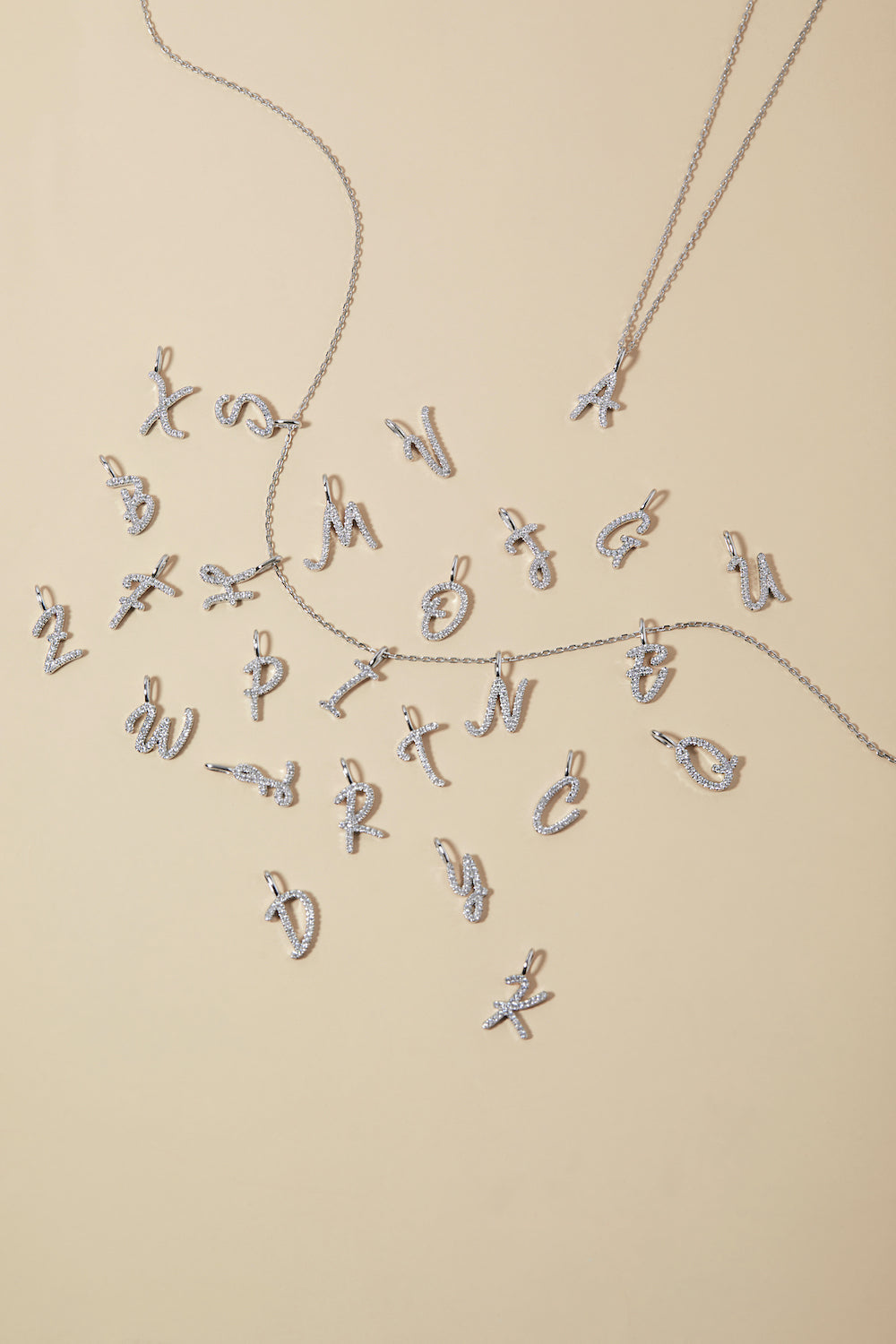 Sterling Silver Initial Charm Necklace