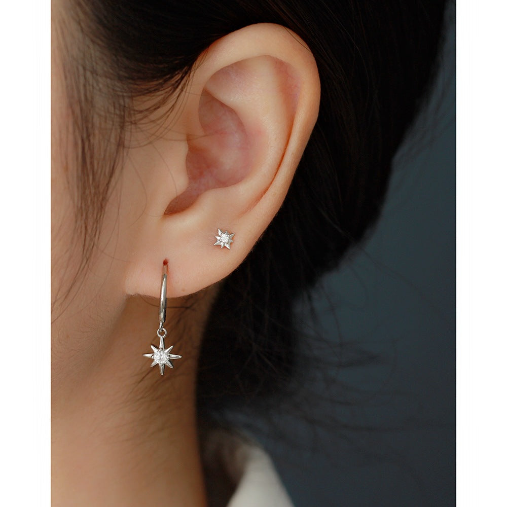 Sterling Silver Hoop Earrings - Pole Star Silver