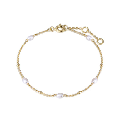 14k Gold Vermeil Starlit Pearl Bracelet