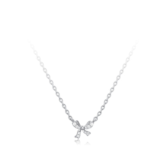 Sterling Silver  Bow Tie Necklace                                                                                                                              \ (Copy) (Copy)