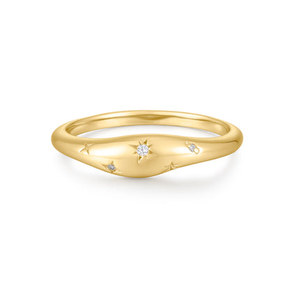 18k Gold Vermeil Galaxy Ring