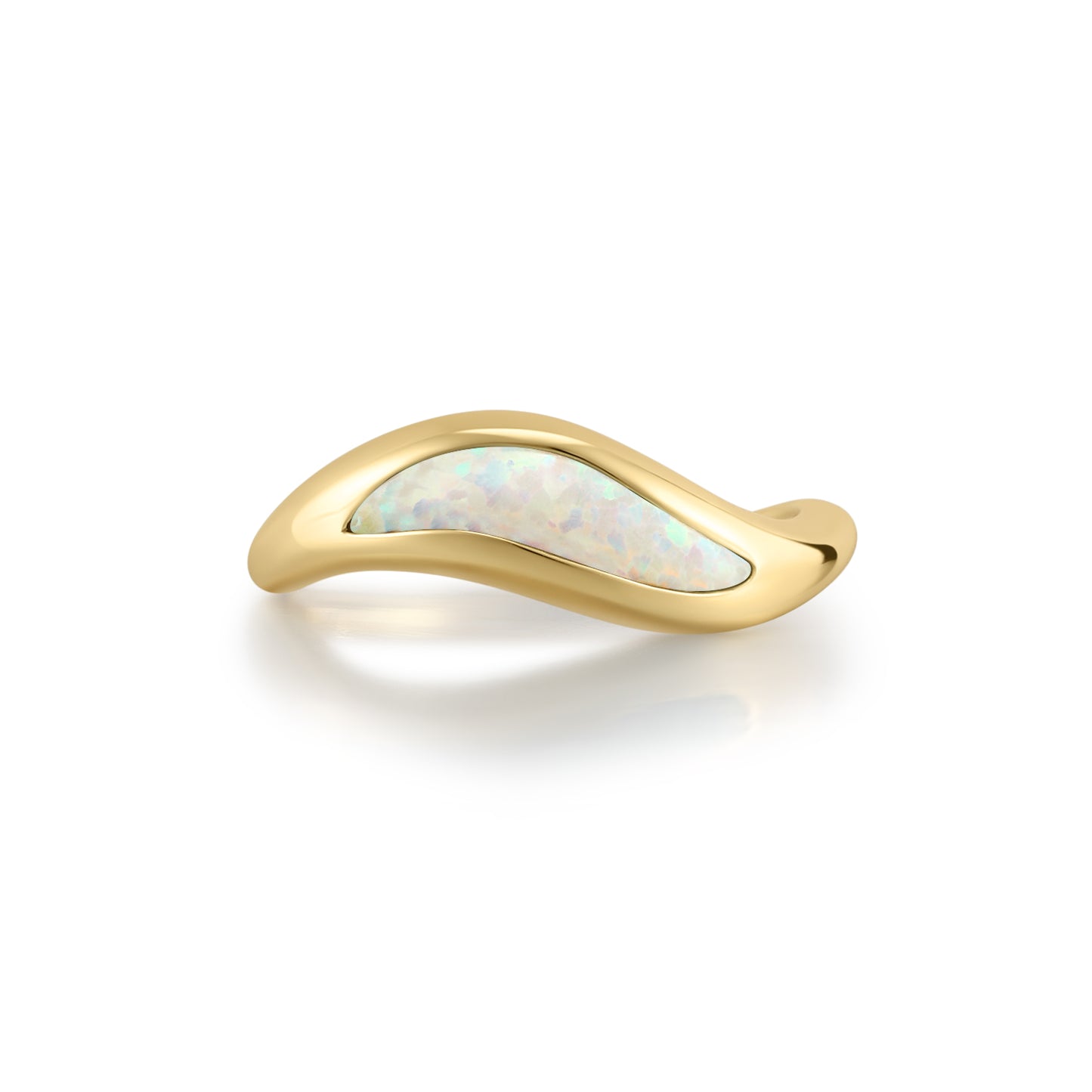 Wave Opal | 14k Gold Vermeil Opal Ring