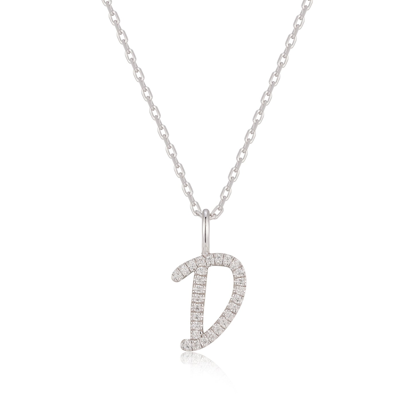 Sterling Silver Initial Charm Necklace