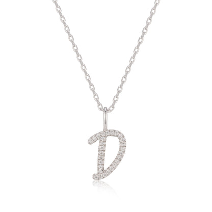 Sterling Silver Initial Charm Necklace
