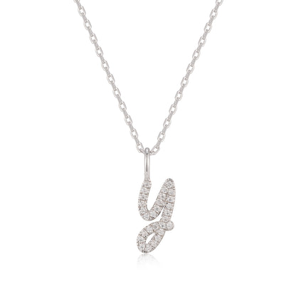 Sterling Silver Initial Charm Necklace