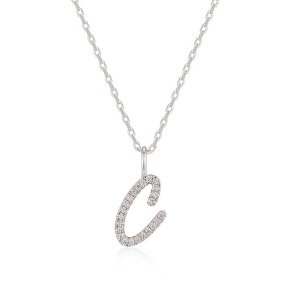 Sterling Silver Initial Charm Necklace