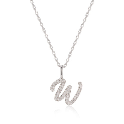 Sterling Silver Initial Charm Necklace