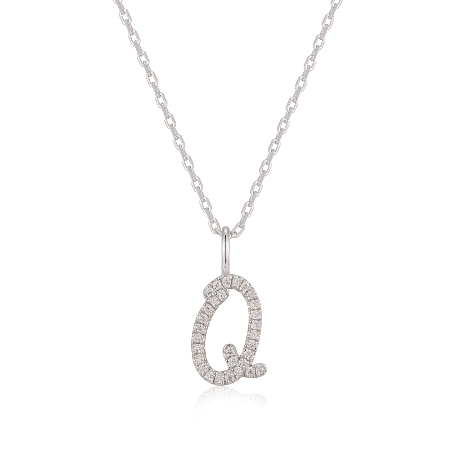Sterling Silver Initial Charm Necklace